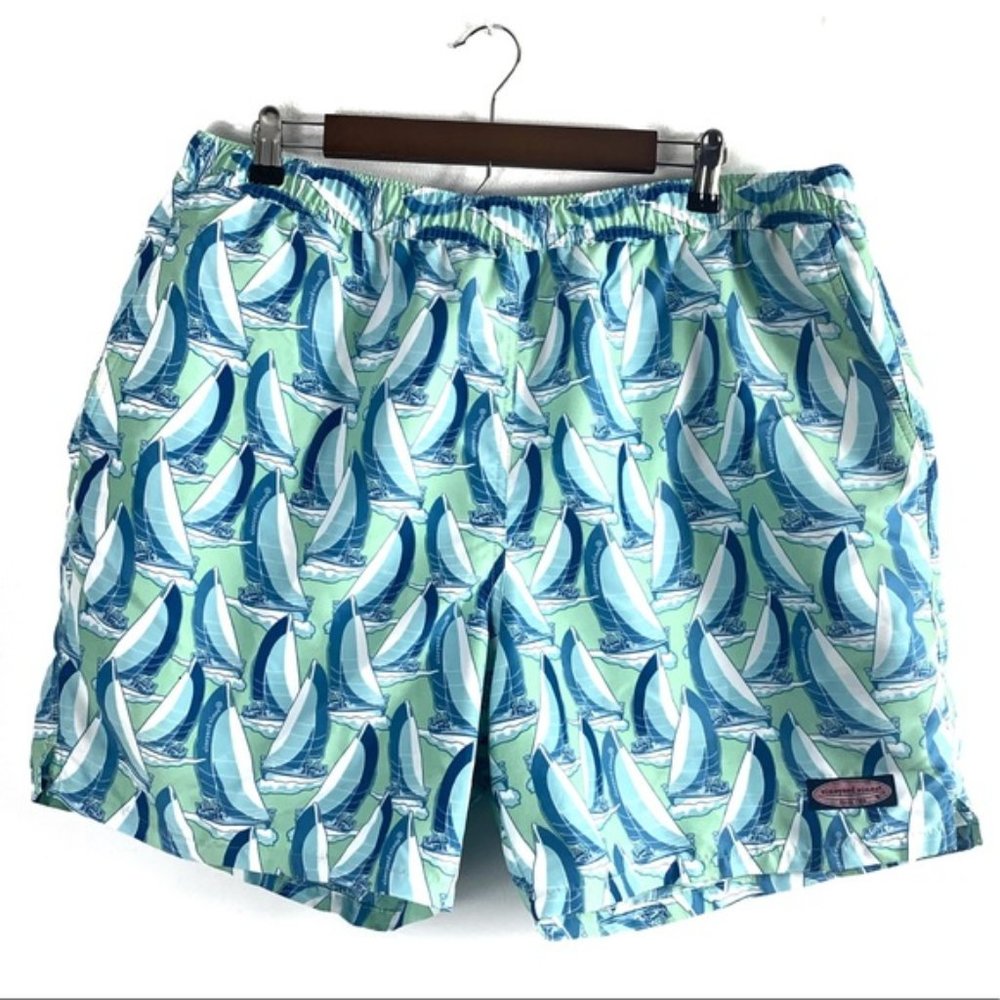 Vineyard Vines Sailboat Swim Trunks Sz XL